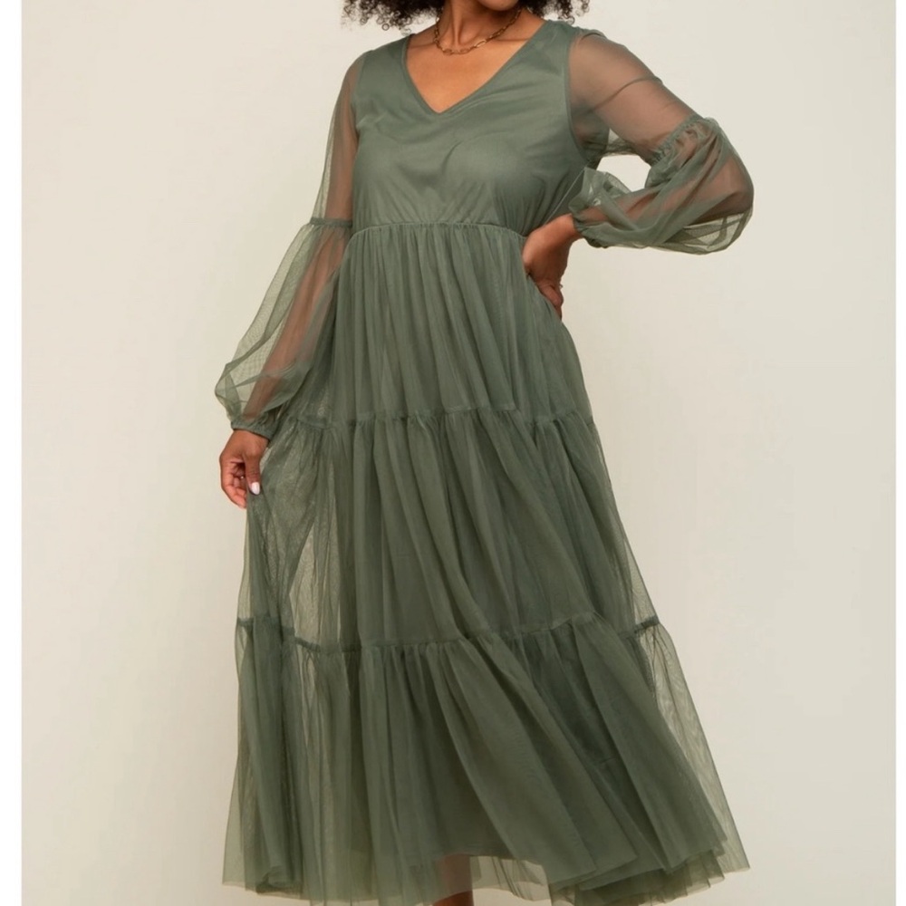 Baltic Born Long Sleeved Hoffman Tulle Maxi Dress